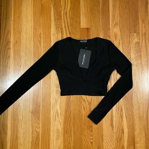 PLT long sleeve crop top